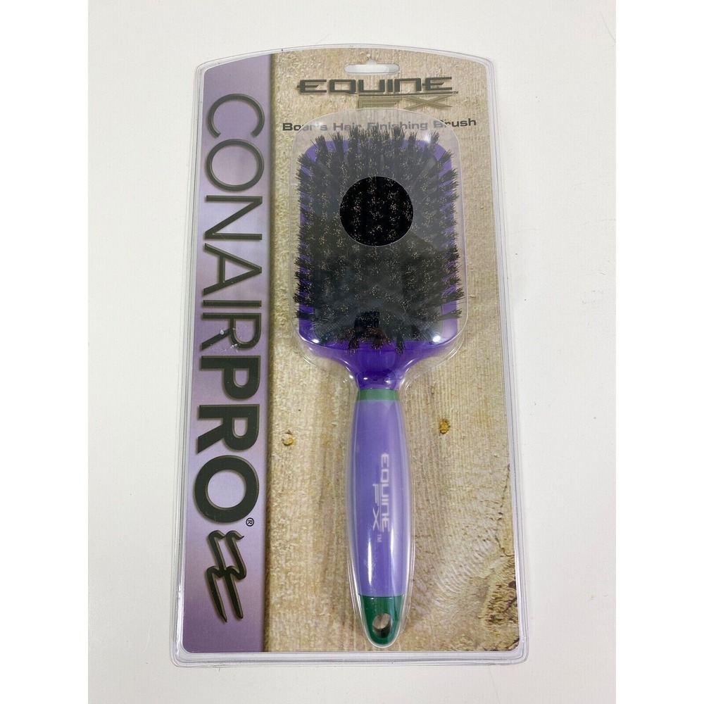 ConairPRO Equine FX 100-Percent Boar Bristle Finishing Brush, Green/Purple (NEW)